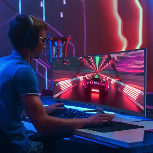 LXZ 34 Inch Curved Monitor 1500R, 3440 * 1440 165Hz Gaming Monitor with FreeSync, Wide Viewing Angle, Display Port HDMI - Black - Image 5