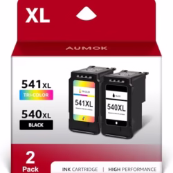 540XL 541XL Twin Pack Replacement for Canon 540 and 541 Ink Cartridges for Pixma MG3650s MG3650 MG3600 TS5150 TS5151 TS5100 M3100 MG3150 MG3500 MG4250 MX475 Ink Cartridges 540 and 541XL PG540 CL541