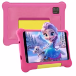 7 Inch Android 13 Kids Tablet, 5GB+32GB(128GB Expandable), 1024x600 HD Screen, 2500mAh, 0.3MP+2MP Dual Camera, WiFi 6, BT5.2, Parental Controls, Tablet for Kids with Shockproof Case(Pink)
