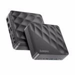 Azeyou Mini PC, 12th Gen N100 Mini Computer,16GB RAM 512GB M.2 SSD, Win 11 Pro Mini Desktop PC, Support 4K Display, 2 HDMI/WiFi 6/BT5.2/2 RJ45/USB 3.2, Micro Business PC for Study & Education - Black