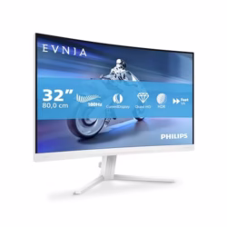 Philips Evnia 32M2C5501-32 inch QHD Curved Gaming Monitor, 180 Hz, 1 ms GtG, FreeSync Premium (2560x1440, 2x HDMI 2.0, 1x DisplayPort1.4) white