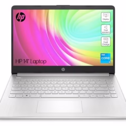 HP 14" Laptop | Intel Core i3-1215U Processor | 8 GB RAM | 256 GB SSD | Intel UHD Graphics | FHD Display | Up to 8hrs battery | Windows 11 | Dual Speakers | Natural Silver | 14s-dq5003sa