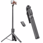 Phone Tripod & Selfie Stick, 180cm Aluminum All in One Extendable Tripod for Smartphone, Portable Travel Tripod Stand with Wireless Remote Control for iPhone/Samsung/Android/Camera