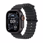 Apple Watch Ultra 3 GPS + Cellular 49mm Premium Running and Multisport Smartwatch with Rugged Black Titanium Case with Black Ocean Band. Advanced Health and Fitness Tracking