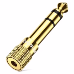 POSUGEAR Headphone Jack Adapter, Gold Plated Headphone Adapter 6.35mm (1/4 inch) Male to 3.5mm (1/8 inch) Female Audio Plug, Aux Jack Converter for Electric Keyboard, Speaker
