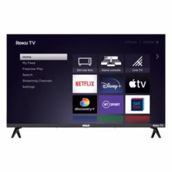 RCA Roku TV 32 Inches Smart TV, RK32HN1 32 Inch HD TV with Apple TV+ BBC Netflix Freeview, DVB-T2/T Dolby Audio HDMI USB, Ideal Television for Small Lounge