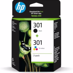 HP N9J72AE 301 Original Ink Cartridges, Black and Tri-Colour, Multipack