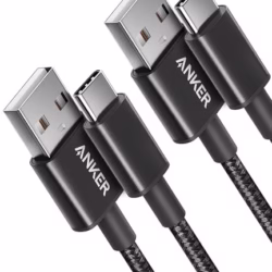 Anker USB C Charger Cable, 2-Pack 3 ft (0.9 m) USB to USB C Cable, USB A to USB C Braided Phone Charger Cable for iPhone 17/16/15, iPad Pro, Samsung Galaxy, MacBook Pro,and More