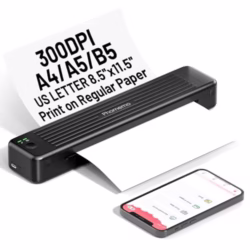 Phomemo P831 Portable Printers, Thermal Transfer Portable Printer for Invoice, Contract and Business Trip, Monochrome Printer A4 Compatible with Phone and Laptop, Desktops Stick PCs