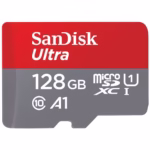 SanDisk 128GB Ultra microSDXC card + SD adapter up to 140 MB/s with A1 App Performance UHS-I Class 10 U1 - Twin Pack