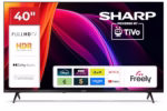 Sharp 40-inch Full HD Frameless LED Smart TV – TiVo OS with TiVo+ Free Channels, HDR10/HLG, AV1, HbbTV, DVB-T/T2/C/S2 Tuners – 40HE2345K (HE Series)