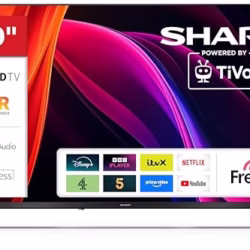Sharp 40-inch Full HD Frameless LED Smart TV – TiVo OS with TiVo+ Free Channels, HDR10/HLG, AV1, HbbTV, DVB-T/T2/C/S2 Tuners – 40HE2345K (HE Series)