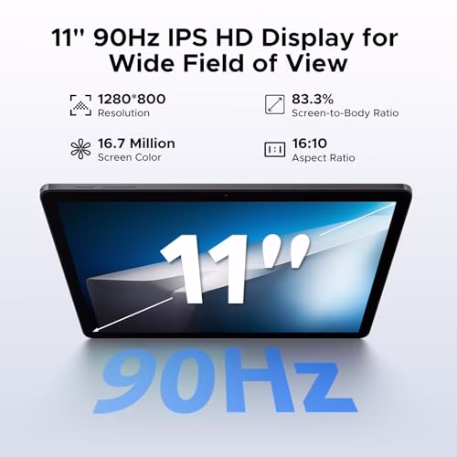 DOOGEE TAB A9+ 2025 Newest Android 16 Tablet with Gemini AI, 11 Inch 8580mAh Tablet With Keyboard, T7200 Octa Core Android Tablets, 20GB+64GB / 2TB Tablets With Pen, 13+5MP, 2 Speakers, Mouse & Case - Image 3