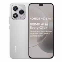 HONOR 400 Lite Unlocked 5G Android AI Smartphone, AI Camera Button,108MP Camera,8GB+256GB Storage,Water Resistance,Velvet Gray, 6 Months Extended Warranty (UK Version)