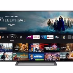 Toshiba UF3D 65 Inch Smart Fire TV 165.1 cm (4K Ultra HD, HDR10, Freeview Play, Prime Video, Netflix, Alexa voice control, HDMI 2.1, Bluetooth, Airplay)