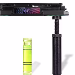 GPU Support Bracket, Adjustable Height GPU Support with Magnet and Non-Slip Sheet, GPU Sag Bracket, L/70-120mm