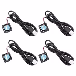 Mini 25mm 5V Cooling Fan with USB Interface DC Brushless Fan for PCB/Notebook/Graphics Card/Raspberry Pi/Printer, Pack of 4