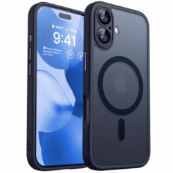 CANSHN Magnetic for iPhone 17 Case(6.3"), Upgraded [Full Camera Protection] [Compatible with Magsafe] [Translucent Matte] Shockproof Protective Phone Case, Black