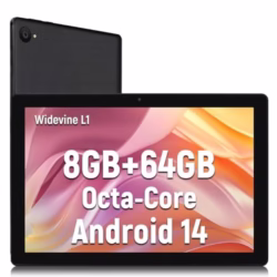 Tablet 10 Inch Android 14 Tablets 1280x800 HD IPS Touchscreen Octa-Core Processor 8 GB RAM + 64 GB ROM (Expand to 1TB) 5 MP + 8 MP Dual Camera 5000 mAh Battery (Black)