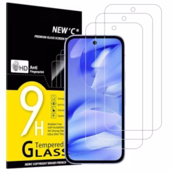 NEW'C 3 Pack Designed for Google Pixel 9a Screen Protector Tempered Glass,Case Friendly Scratch-proof, Bubble Free, Ultra Resistant