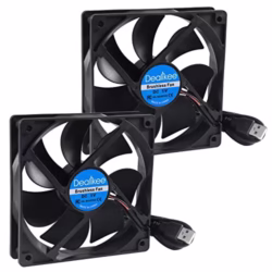 2Pcs 120mm USB Fan 5V Brushless Cooling Fan, 2000 RPM High Speed Fan for Cooling DIY PC Computer Case 3D Printer CPU Coolers Radiators, Low Noise, Plug and Play
