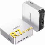 GEEKOM A8 Max AI Mini PC Windows 11 Pro, with AMD Ryzen 7 8745HS (Up to 5.1GHz), 32GB DDR5 RAM & 1TB PCIe SSD(Expandable), USB4 (40Gbps), Dual HDMI 4K@120Hz, 8×USB/WiFi 6E/BT5.2 for Gaming Office Home