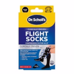 Dr. Scholl's Flight Socks - Clinically Proven Compression Socks for Flight Travel - Help Prevent Swollen Ankles and Deep Vein Thrombosis (DVT) - Sheer - Size 6-9, 1 Pair