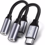 Bxlive USB C to 3.5mm Jack, 2 Packs Type C to 3.5mm Headphone Aux Digital Audio Earphone Adaptor, Aux to USB C Earphone Adapter for Samsung Galaxy, iPad Pro, HUAWEI, Xiaom, and More Type C