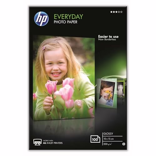 HP CR757A, 10 x 15 cm, Everyday Glossy Photo Paper, 200 gsm, 100 Sheets, White