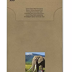 Epson 24XL Elephant High Yield Genuine Multipack, Eco-Friendly Packaging, 6-colours Claria Photo HD Ink Cartridges, XL High Capacity