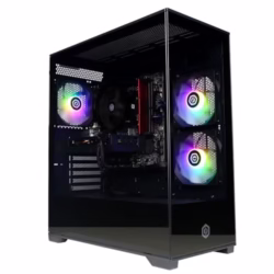 CyberPowerPC Wyvern Gaming PC - AMD Ryzen 7 5700X, Nvidia RTX 5060 8GB, 16GB RAM, 1TB NVMe SSD, 650W 80+ PSU, Wi-Fi, Windows 11, Prism Panoramic RGB Black