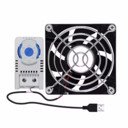 USB Cabinet 80mm Fan Quiet Cooling Fan Systems With 0-60℃ Temperature Control For Home Theater Cabinets Computer