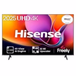 Hisense 43 Inches 43A6QTUK 4K Ultra HD Smart TV AI TV - 4K UHD, Hi-View AI Engine, Precision Colour, AI Smooth Motion, Sports Mode with Freely, Disney +, YouTube, Netflix