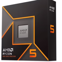 AMD Ryzensets 5 9600X Processor (radeon graphics included, 6 Cores/12 Threads, 65W TDP, Socket AM5, Cache 38MB, up to 5.4 GHz max boost Frequency, no cooler)