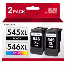 545XL 546XL Ink Cartridges Replacement for Canon 545XL 546XL Ink Cartridges PG-545 XL CL-546 XL for Pixma TS3355 TS3350 TS3150 MG3050 MG2550S MG2950 (1 Black 1 Tri-Colour)