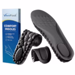 VivoFoot Memory Foam Insoles, Anti-Fatigue Pain Relief Everyday Work Sports Running Comfort Shoe Inserts, Cloud Sole Pads, Cushion Replacement Filler, Trim to Fit for Men & Women (UK 7-10, Black)