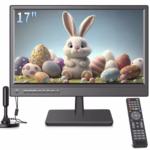 17 Inches 1080P Screen TV,Small TV with freeview Reception and aerial,AC/DC12V,HDMI USB and VGA Input Ports for Camper,Bedroom (NO with WIFI/Bluetooth/Satellite)