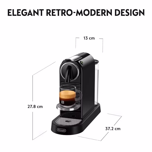 Nespresso Citiz Coffee Machine by De'Longhi for Original Coffee Pods, Italian Inspired Espresso, Quality Coffee, Starter Capsule Set Included, EN167.B, Black - Image 5
