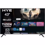 HYE 43 Inch TV Frameless Slim 4K UHD LED Tizen Smart Display With Wi-Fi, Bluetooth, HDMI & USB – Stylish Smart Television for Bedroom or Living Room – 43 Inches TV 43UHDS2008