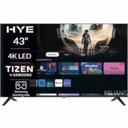 HYE 43 Inch TV Frameless Slim 4K UHD LED Tizen Smart Display With Wi-Fi, Bluetooth, HDMI & USB – Stylish Smart Television for Bedroom or Living Room – 43 Inches TV 43UHDS2008