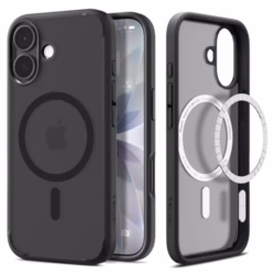 Spigen Ultra Hybrid MagFit Case for iPhone 17 (2025), Compatible with MagSafe Accessories [Anti-Yellowing] [Military-Grade Drop Protection] - Frost Black