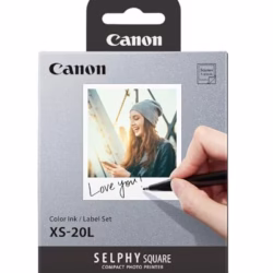 Canon SELPHY XS-20L Ink + Paper Multipack - Genuine Printer Ink Cartridges 1 Pack (1 x Cartridge) & 20 Sheets (72 x 85mm)