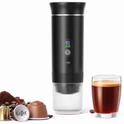 Portable Electric Espresso Machine,3-in-1 Portable Coffee Maker with Self-Heating,USB-C Charger port,Coffee Maker With Ground Coffee & NS Capsule for RV, Camping, Hiking, Office