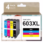 603XL Ink Cartridges Multipack Replacement for Epson 603 XL for Expression Home XP-3100 XP-4100 XP-2100 XP-2105 XP-3105 Workforce WF-2810 WF-2830 WF-2835 (Black Cyan Magenta Yellow，4-Pack)