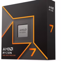 AMD Ryzensets 7 9700X Processor (8 Cores/16 Threads) 65W DTP, AM5 socket, 40MB Cache, Up to 5.5 GHz max boost frequency, no cooler