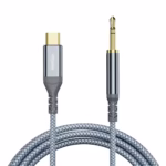 Aux to USB C,Type C to 3.5mm Audio Jack Cable Extension Cord for Car Stereo,Headphone,Speakers Compatible with Samsung Galaxy S21 S20 Ultra Note 20/10, iPad Pro, Huawei 1.2M (Aux to USB C 1 Pack)