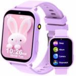 clleylise Smart Watch for Kids Smart Watch for Boys Girls - 18 Games, 8W Camera, Step Counter & Sleep Monitor - (Ages 4-11) with Touchscreen, 300mAh Battery & No Internet Required (Purple-1)