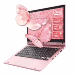 11.6 Inch Laptop PC TouchScreen 360° Foldable Thin, Laptop Computer Celeron N4020 6GB RAM 128GB SSD, Portable PC Dual-Band WiFi Wireless Bluetooth Webcam USB 3.0 Mini-HDMI Keypad Lock - Pink
