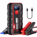 Jump Starter Power Pack Booster - Portable 12V Car Battery Jumpstart Bank Motorcycle Jumper Start with Leads LCD Screen LED 13200Mah Engine Up To 6.0L Gas or 5.5L Diesel