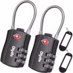 Diyife TSA Luggage Locks, [2 Pack] 3-Digit Security Suitcase Locks, Combination Padlock for Suitcases Flexible Cable Travel Lock, TSA Approved Luggage Locks for Suitcases Travel Luggage Bag Case